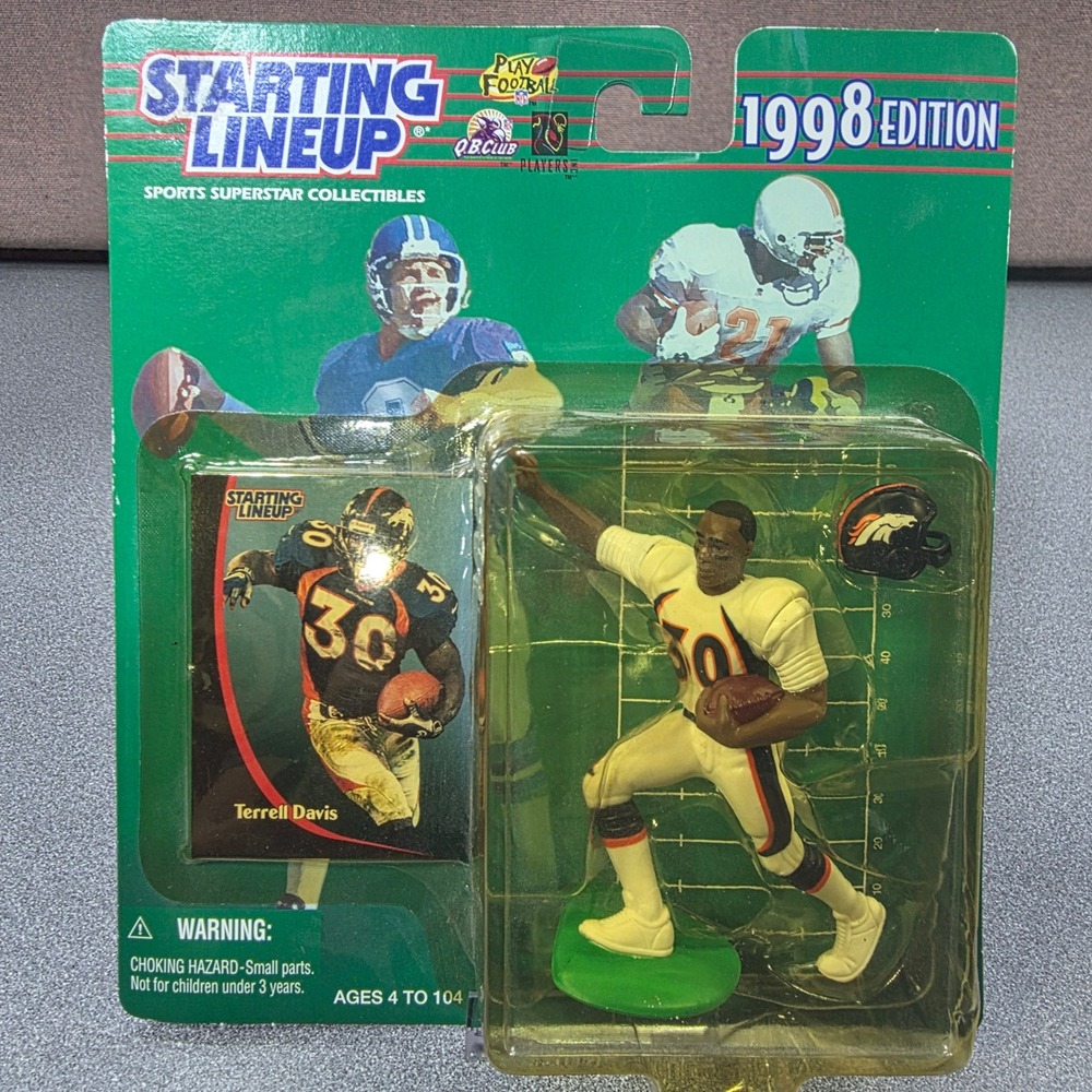 Kenner‎ Starting Lineup NFL Terrell Davis Denver Broncos New 1998 Card
